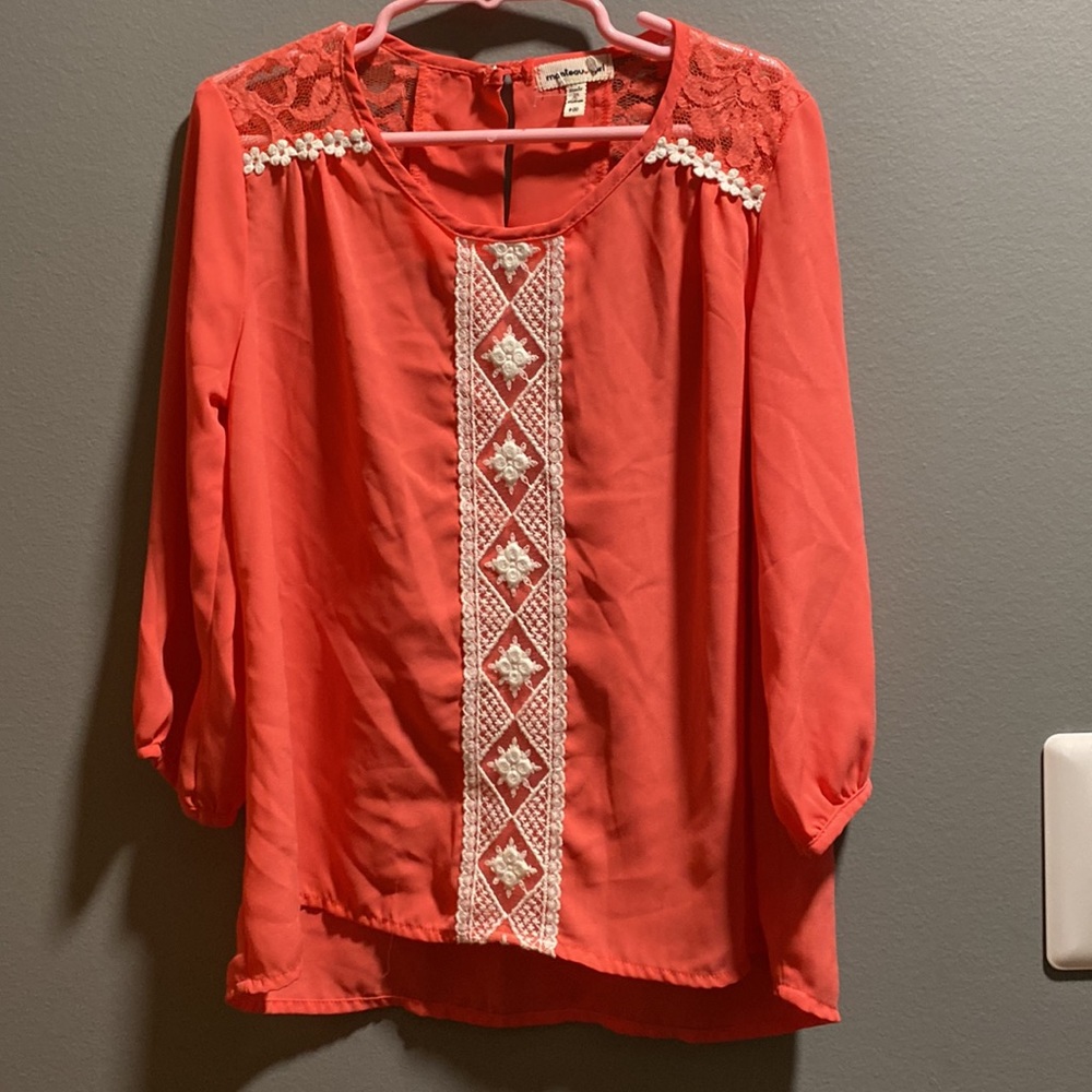 BRAND NEW GIRLS LONG SLEEVE SHIRT SIZE 8 NWT. SMOKE FREE HOME! - Picture 2 of 4